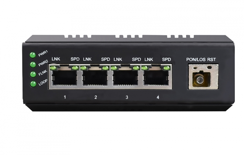 Mini工業軌式 4路千兆 XPON